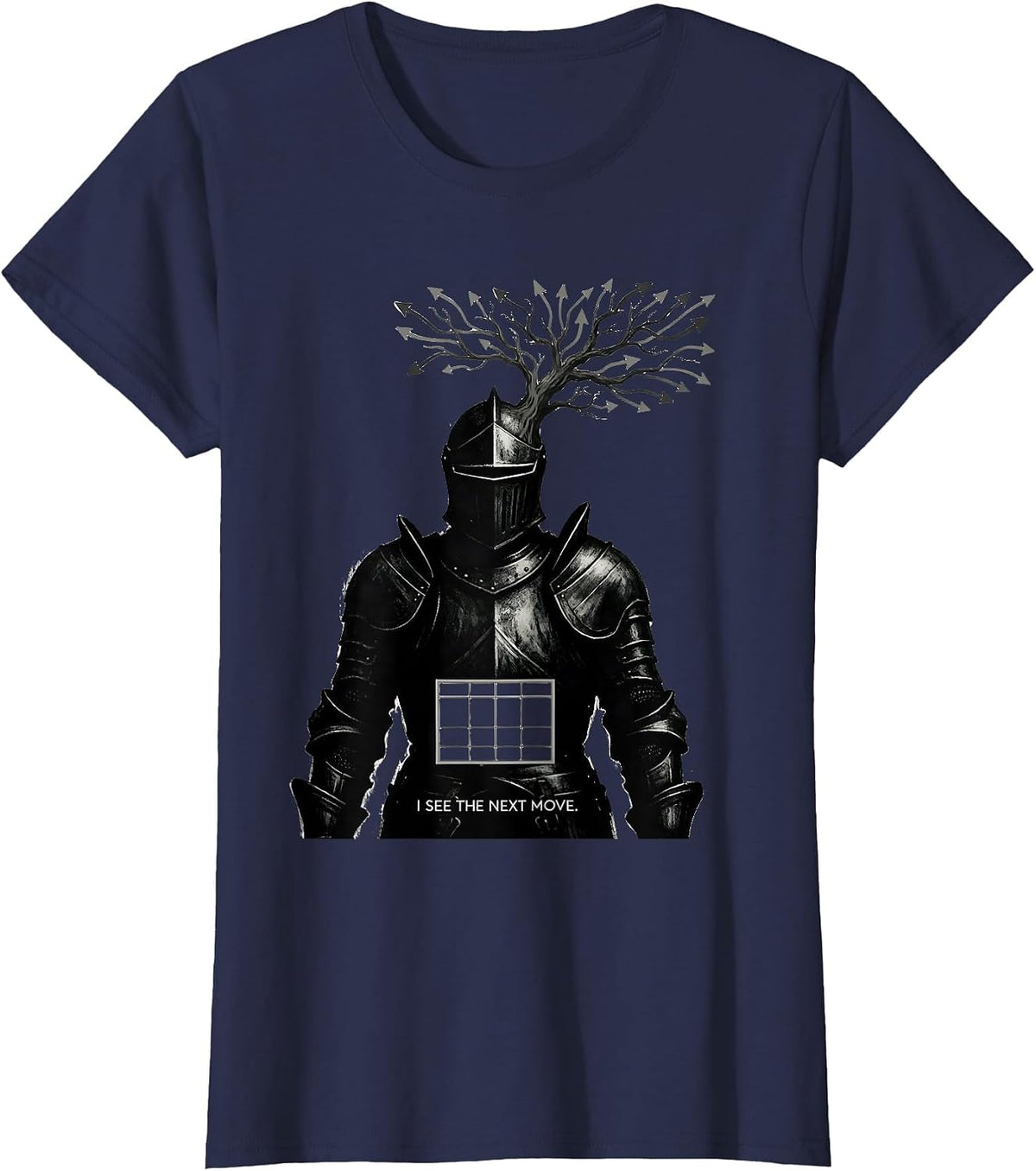 Women's I See The Next Move Funny Chess Player Chess Lover Gift T-Shirt - Navy Blue