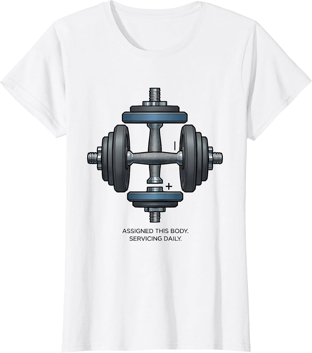 Assigned This Body Servicing Daily Christian Gym T-Shirt - White