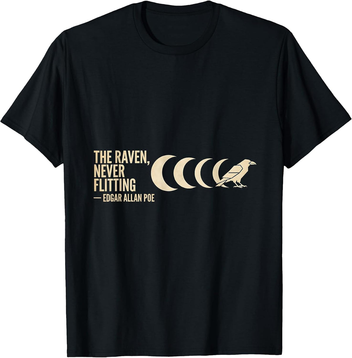 Men's The Raven, never flitting — Edgar Allan Poe Gothic T-Shirt - Black