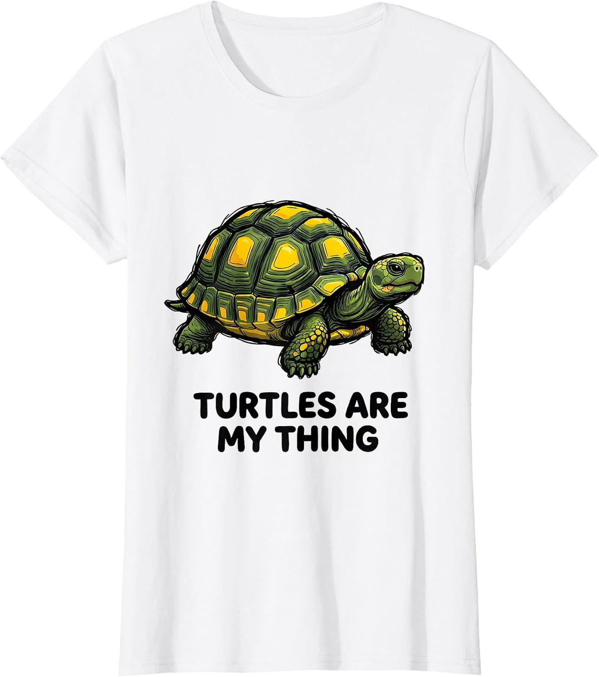 Turtles Are My Thing Funny Turtle Lover Reptile Enthusiast T-Shirt - White