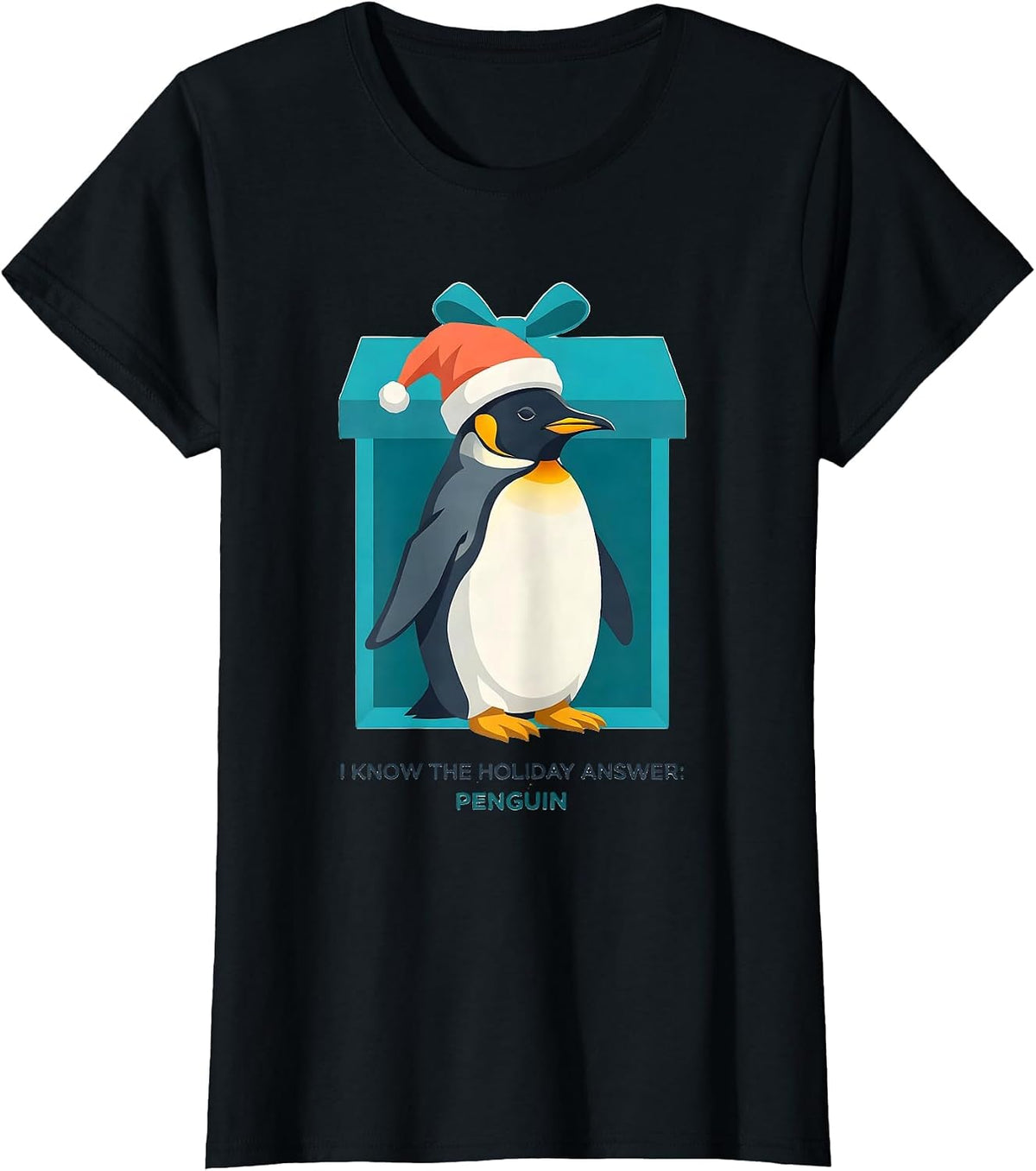 I Know The Holiday Answer: Penguin Funny Penguin Lover T-Shirt - Black