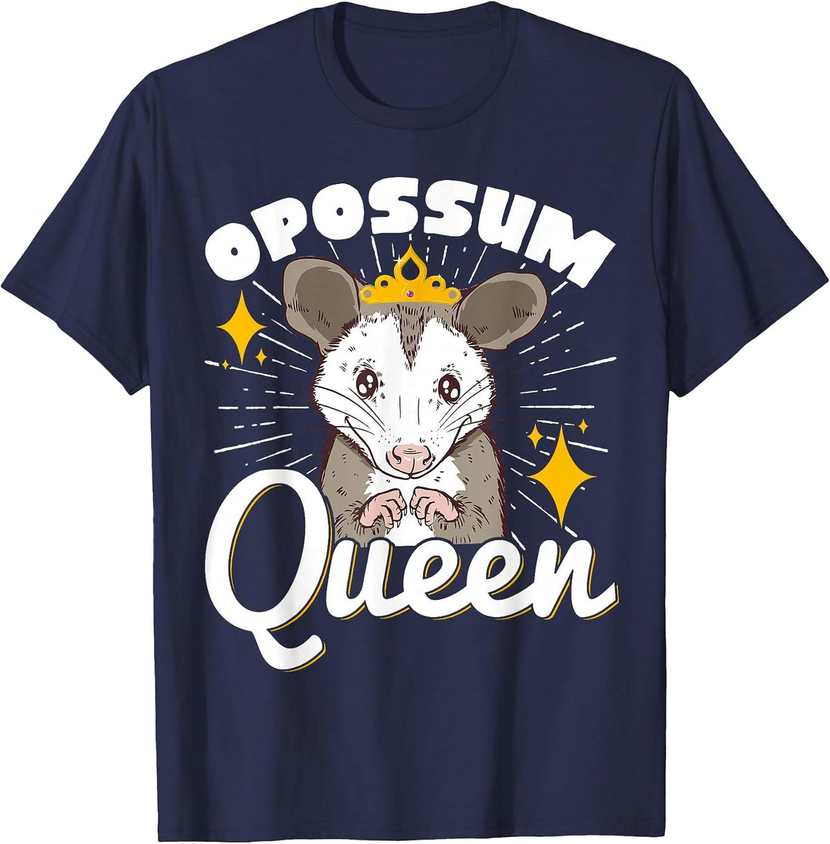 Possums Vintage Possum Queen T-Shirt - Navy Blue
