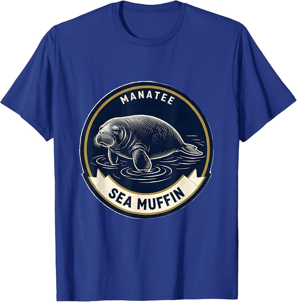Men's Manatee Sea Muffin Funny Sea Animal Lover Humor T-Shirt - Royal Blue