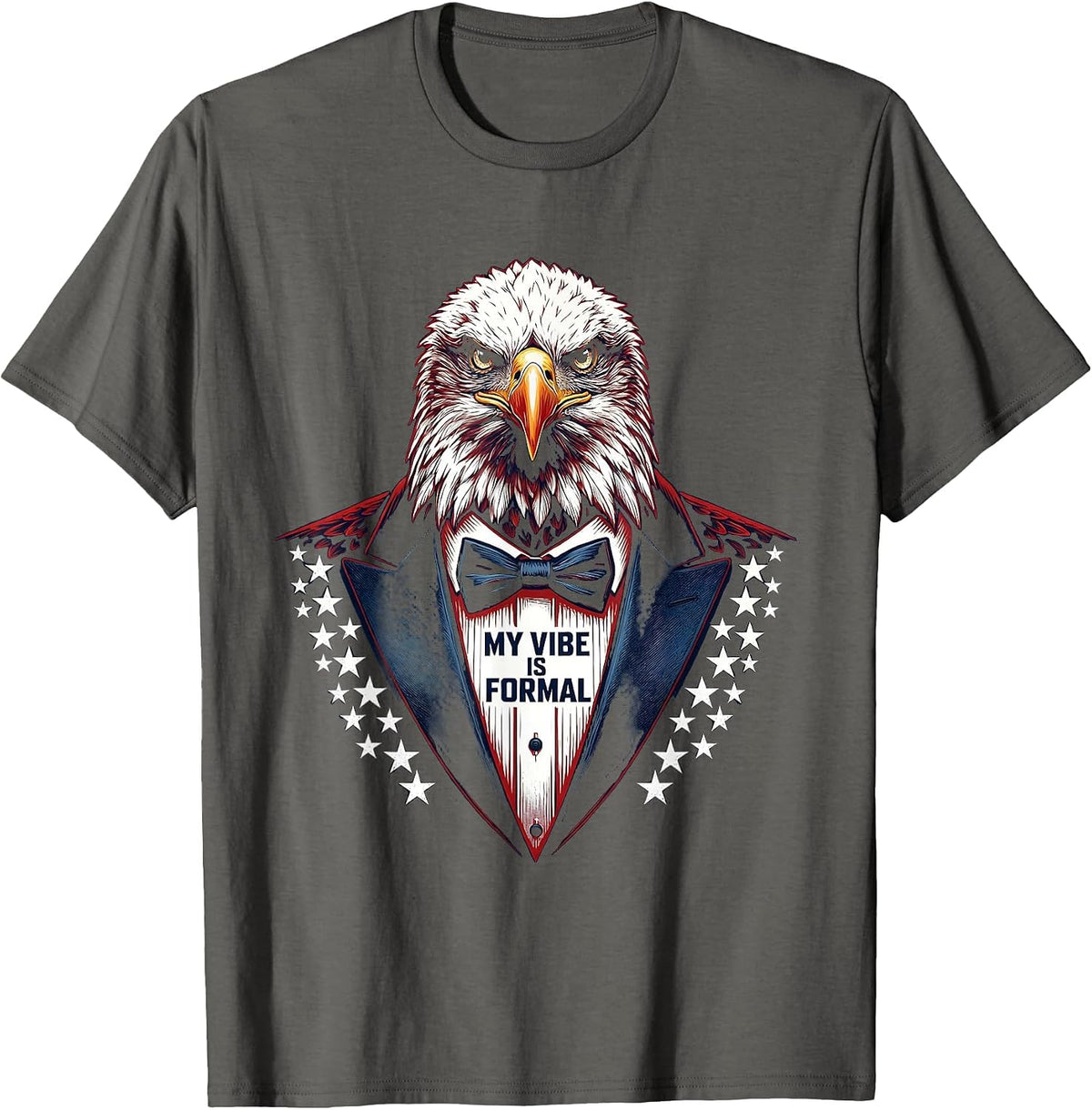 My Vibe Is Formal Tuxedo Graphic Design T-Shirt - Asphalt Grey