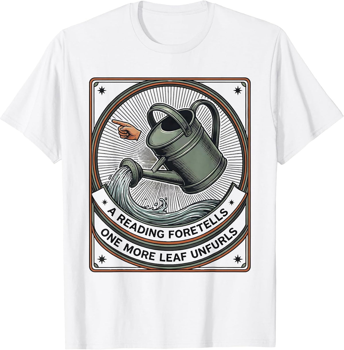 Men's A Reading Foretells: One More Leaf Unfurls Witchy Tarot Gift T-Shirt - White