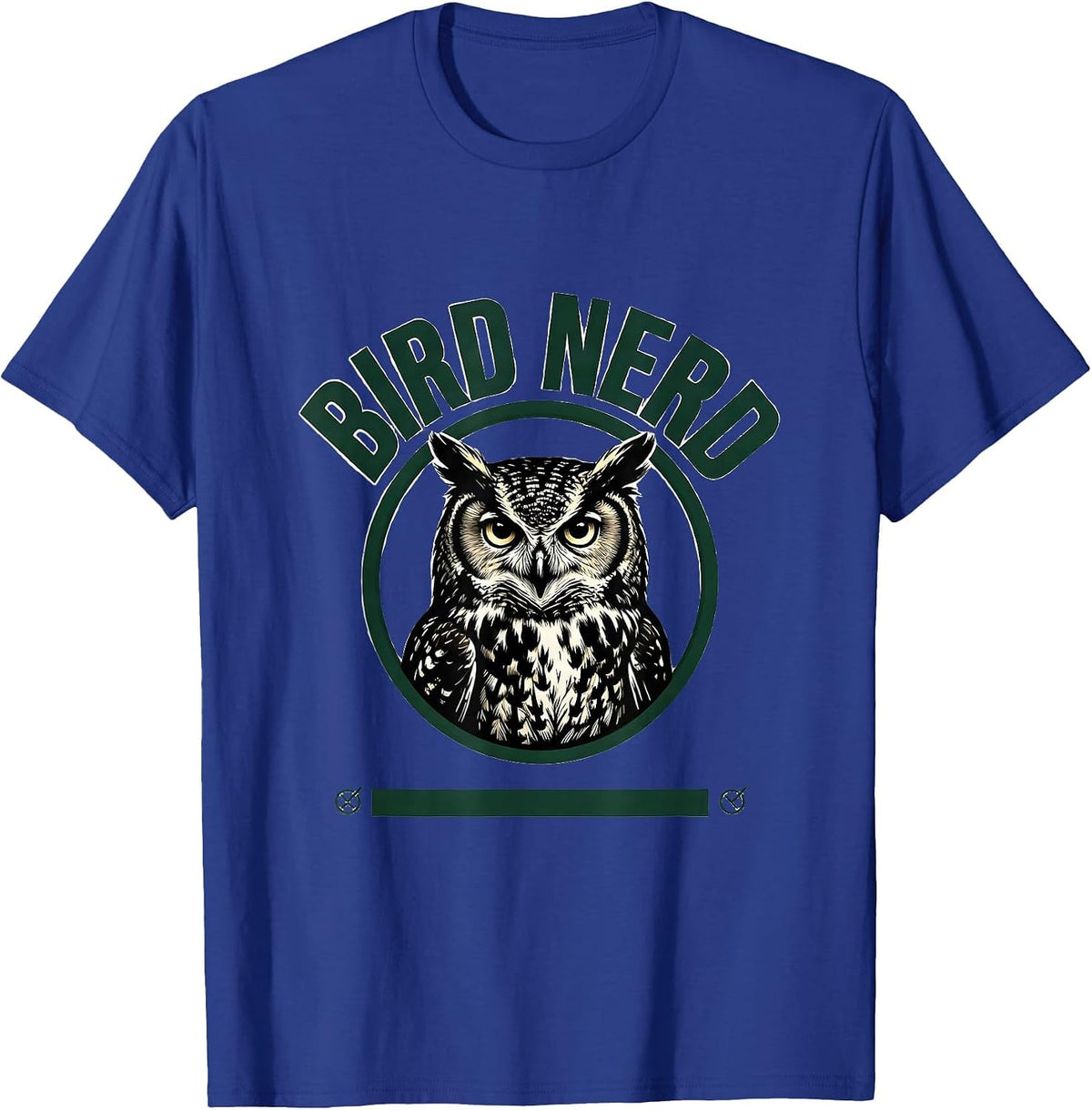 Men's Bird Nerd Funny Barred Owl Bird Lover Birdwatching Humor T-Shirt - Royal Blue