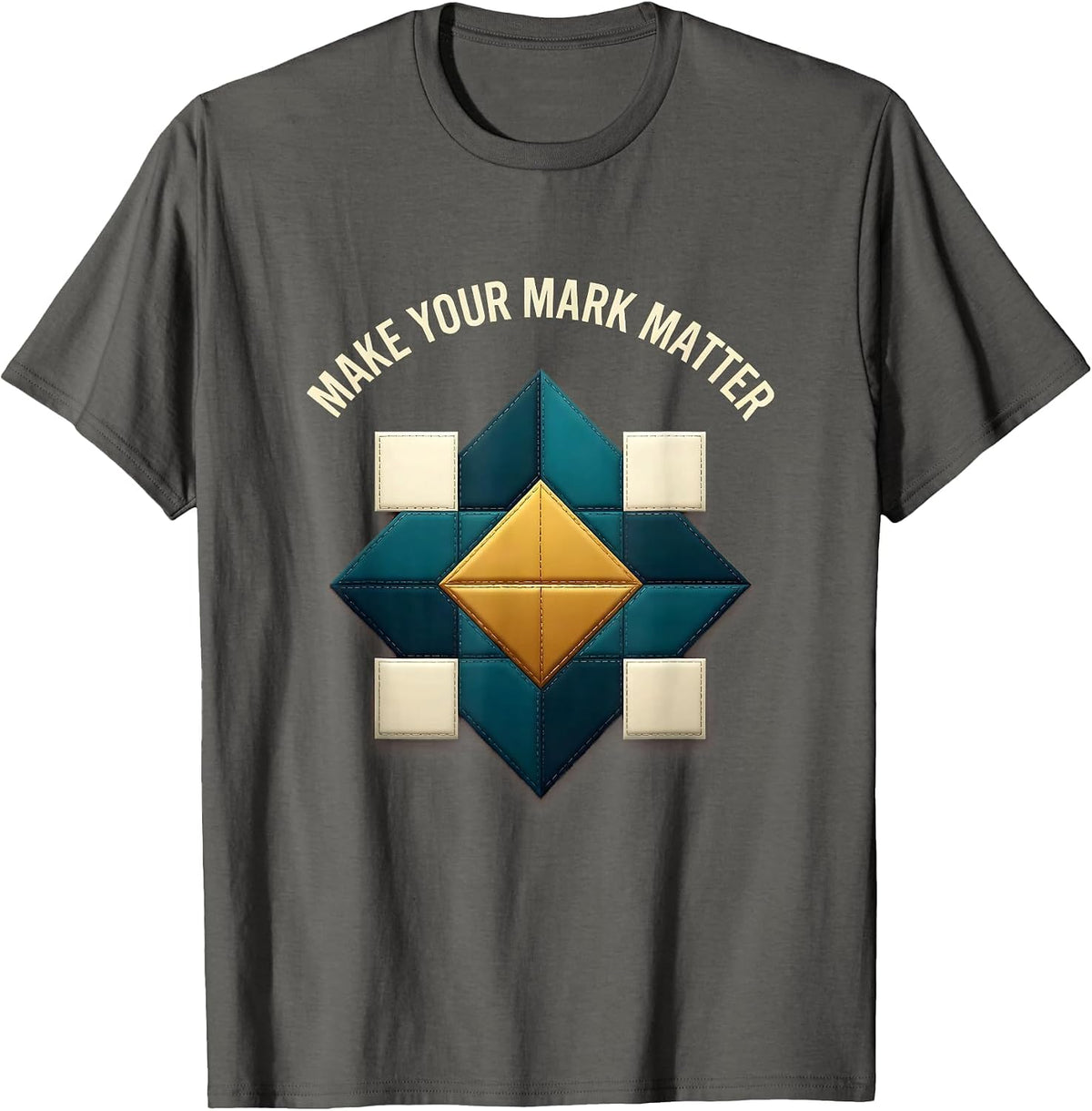 Make Your Mark Matter Subtraction Design T-Shirt - Asphalt Grey