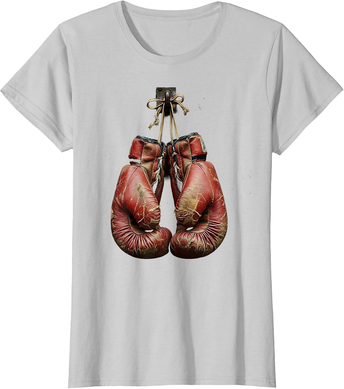 60th Birthday Boxing Gloves Graphic Tee T-Shirt - Silver Grey