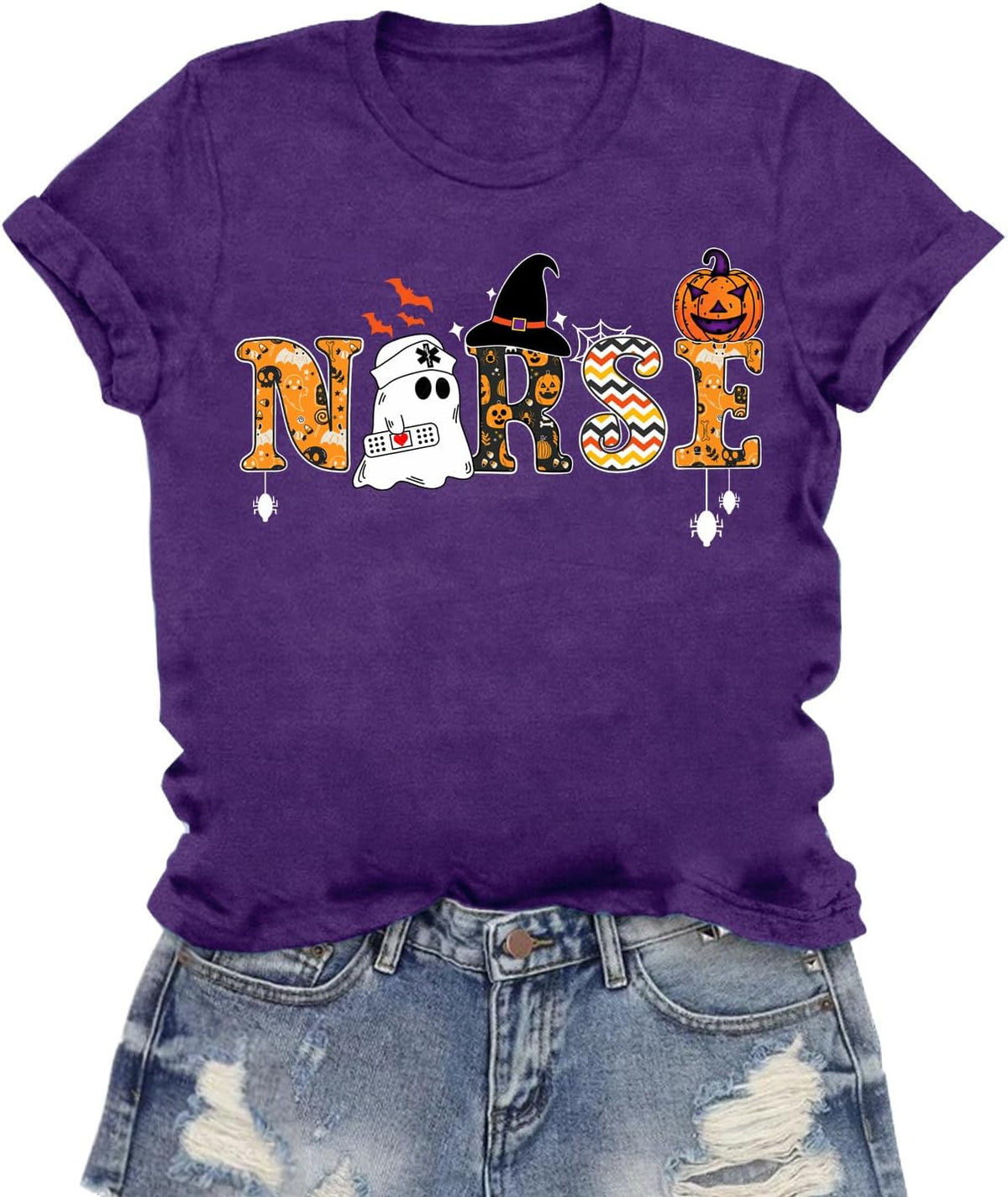 Nurse Shirt for Women Nurses Week T-Shirt Nursing Life Tee Tops - Purple2