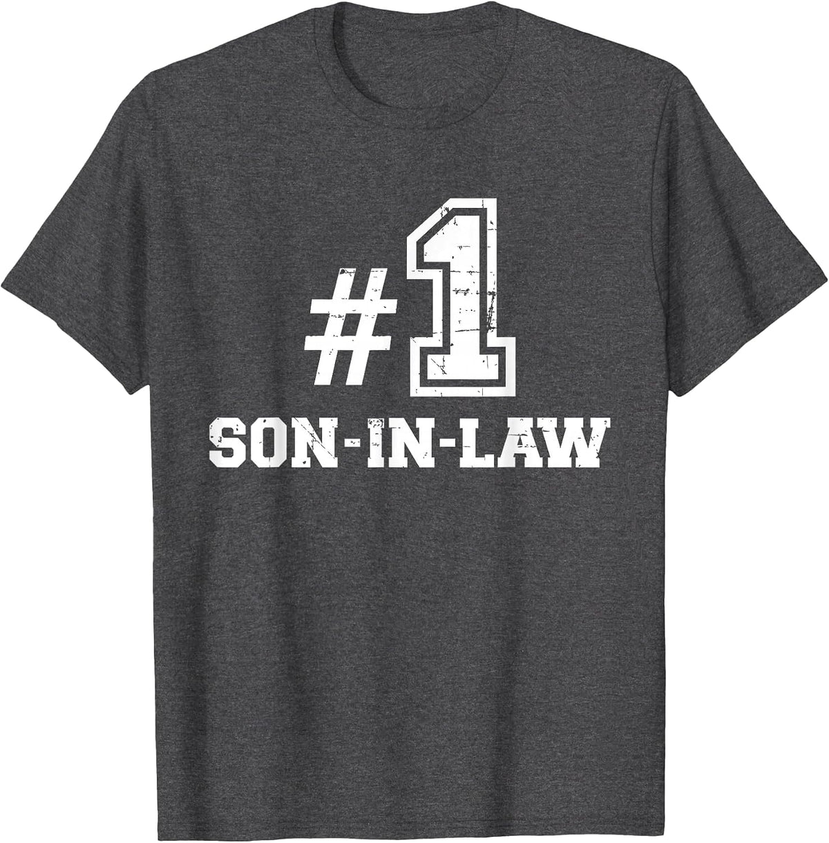 Best Son in Law in the World T-Shirt - Dark Heather Grey