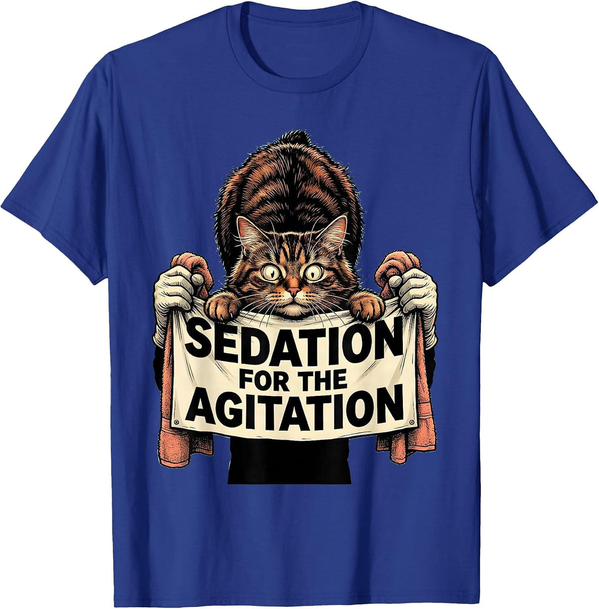 Sedation For The Agitation Funny Vet Tech Veterinary Clinic T-Shirt - Royal Blue