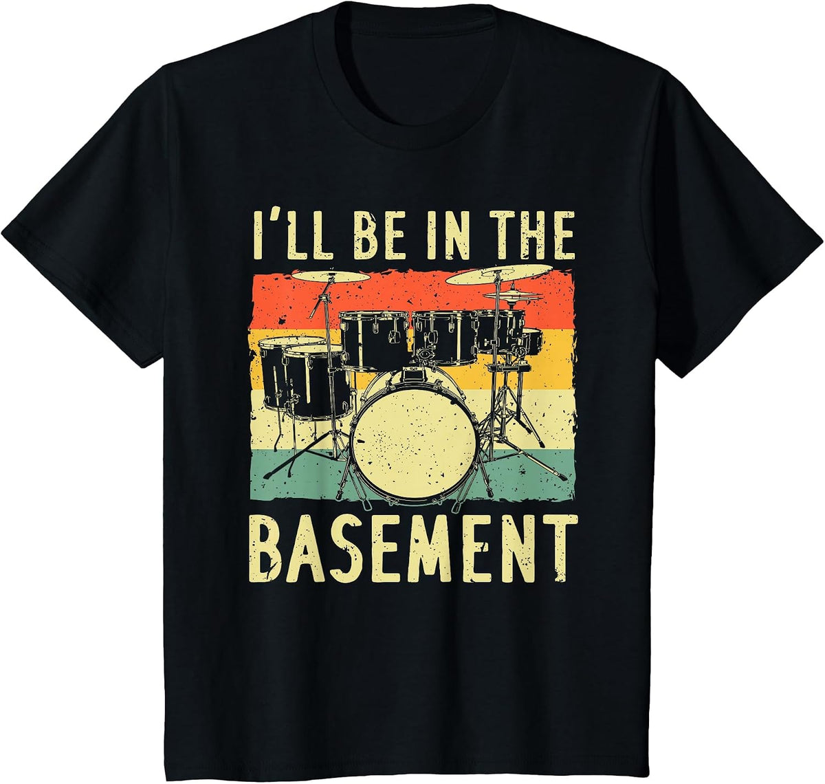 Cool Drumming Design for Men Women Drum Set Drumming Drummer T-Shirt - Black