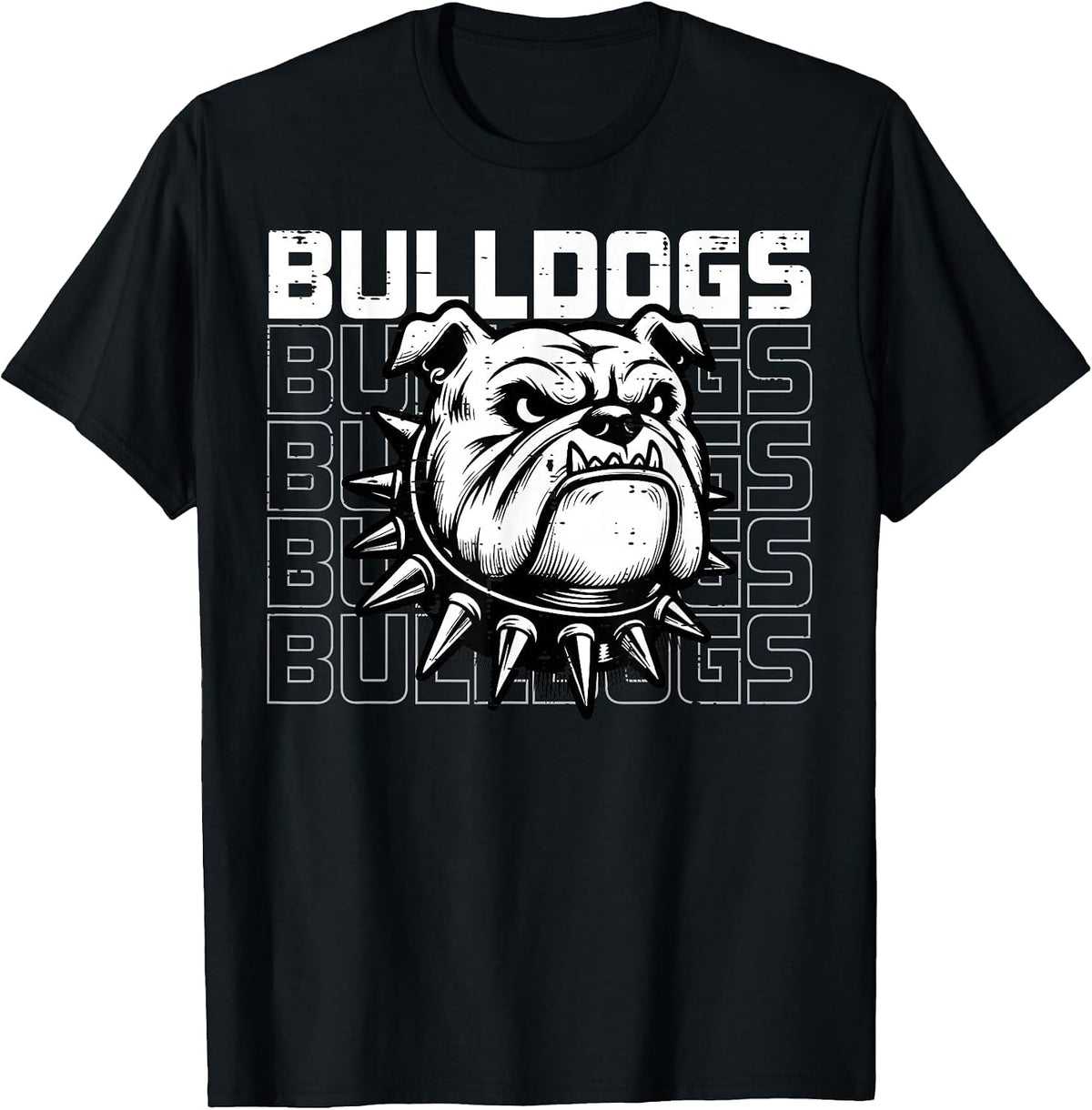 Bulldog Men Women Kids Girls Boys Youth Teen T-Shirt - Black