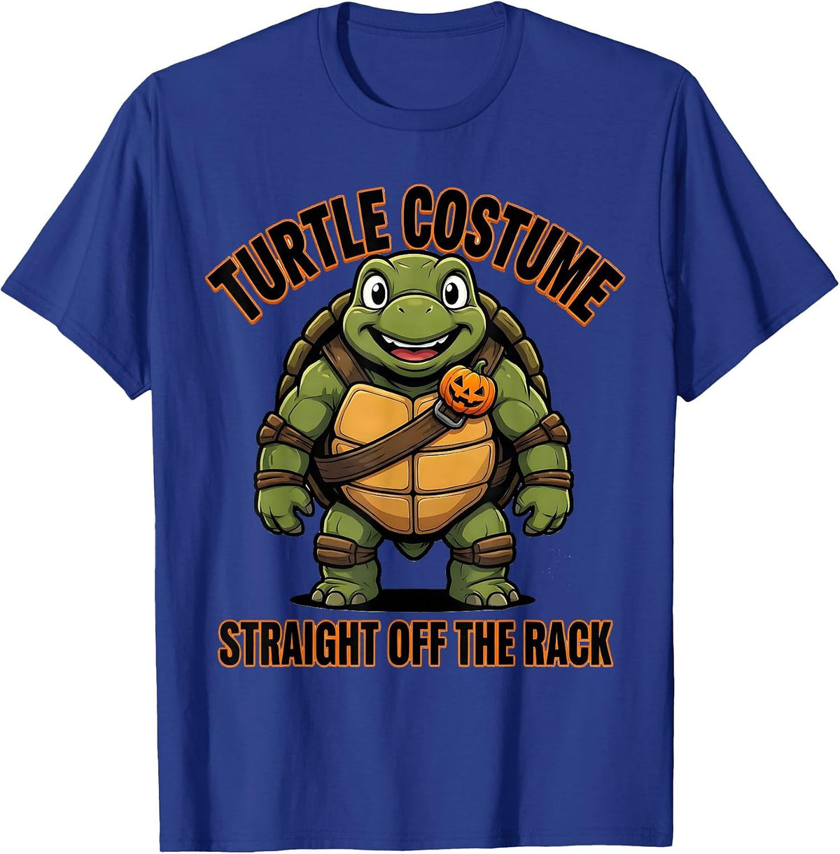 Men's Turtle Costume Straight Off The Rack Cartoon Halloween T-Shirt - Royal Blue