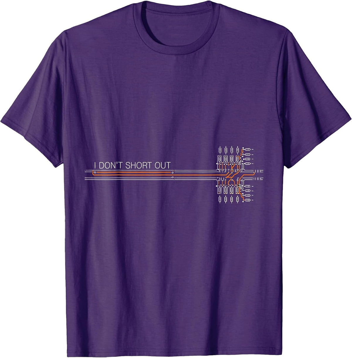 Men's I Don't Short Out Funny Electrician Trade Pride Humor T-Shirt - Purple