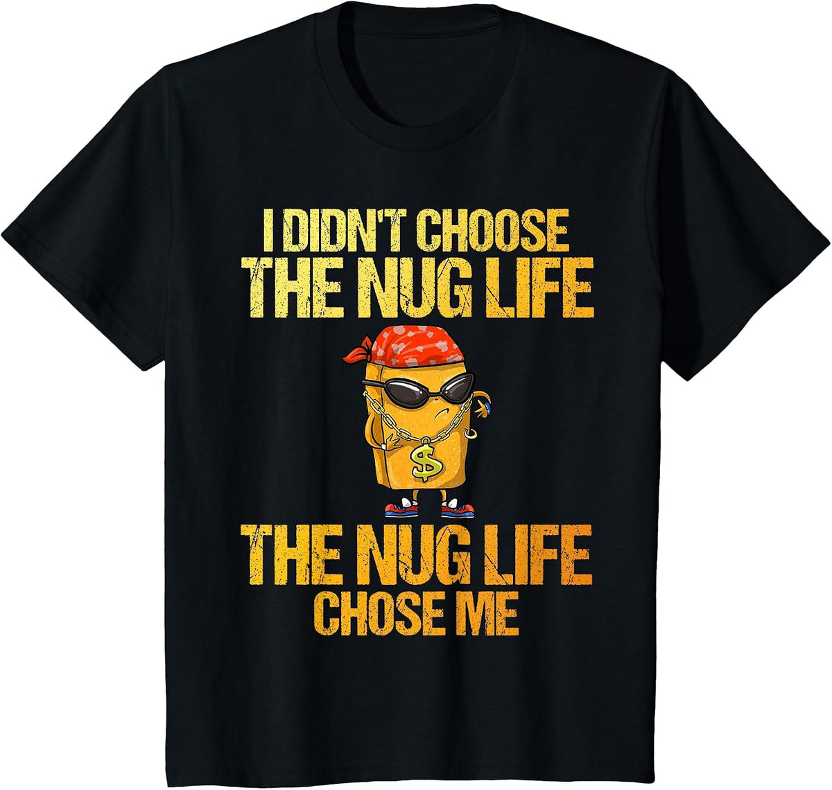Chicken Nugget Art for Men Women Kids Chicken Nugget Lover T-Shirt - Black