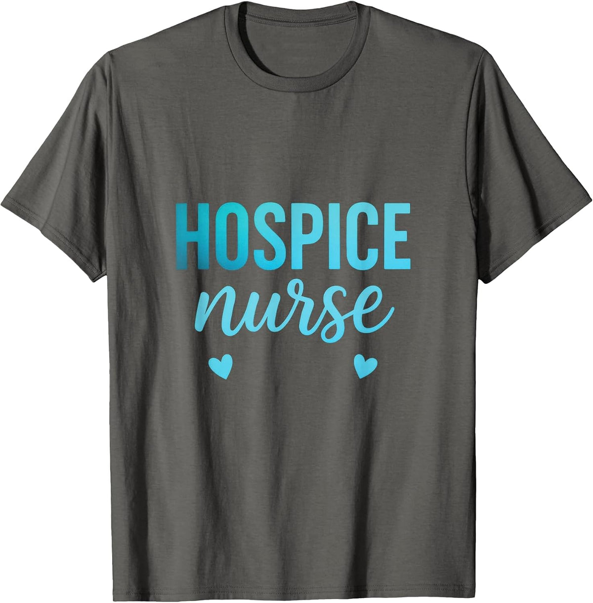 Hospice Nurse - Retro Nursing Hospice Care T-Shirt - Asphalt Grey
