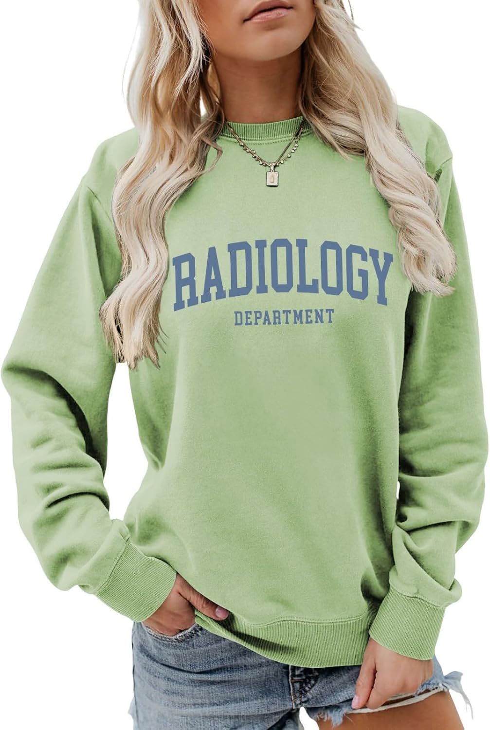 Radiology Department Sweatshirt For Women - Olive Green