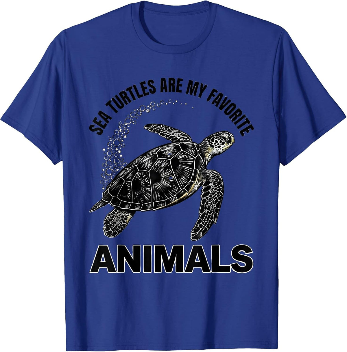 Men's Sea Turtles Are My Favorite Animals Cute Ocean Animal Lover T-Shirt - Royal Blue