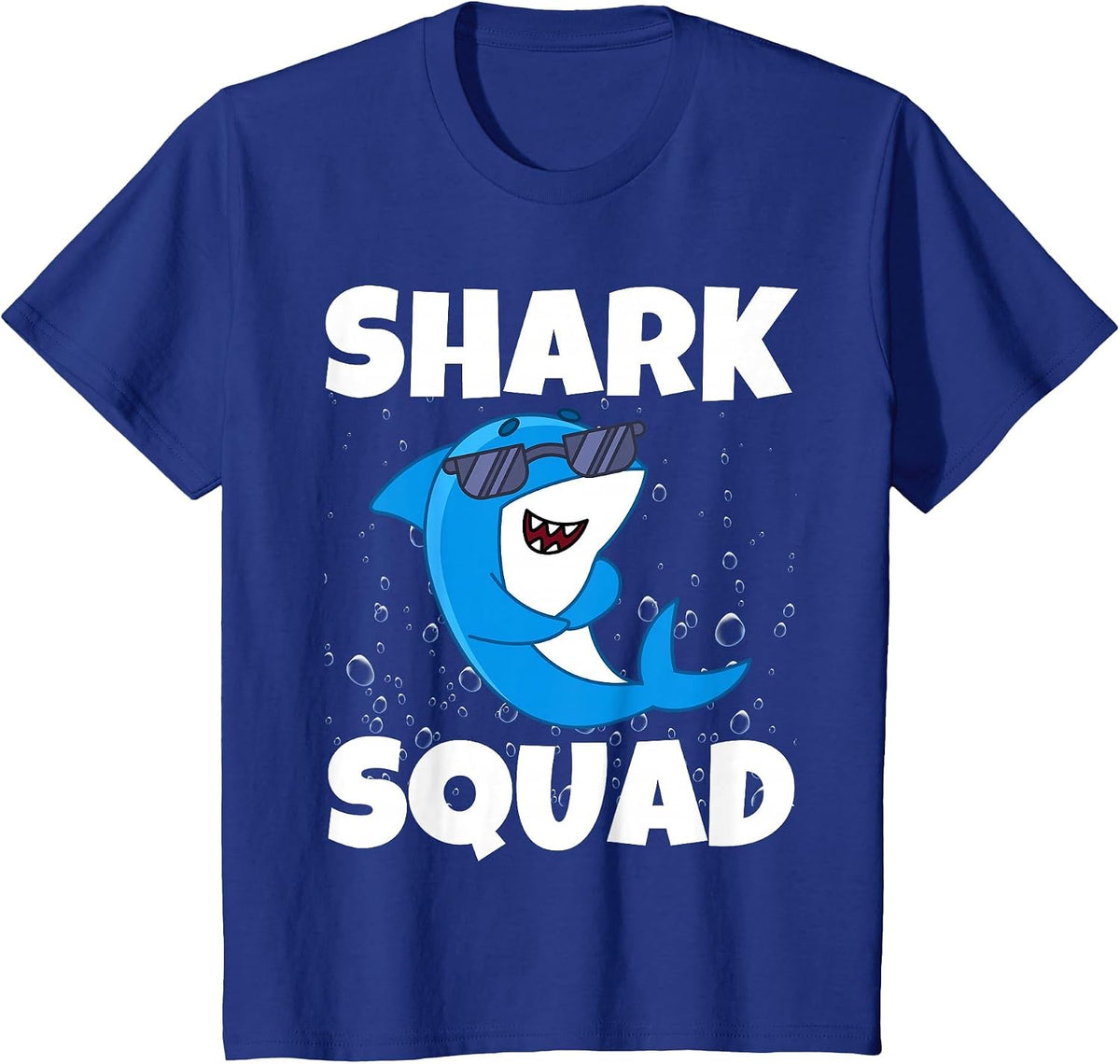 Shark Squad Birthday Boy Girl Family Matching Bday Party Tee T-Shirt - Royal Blue