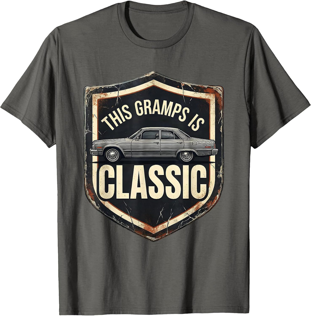 This Gramps Is Classic Funny Grandpa Classic Car Enthusiast T-Shirt - Asphalt Grey