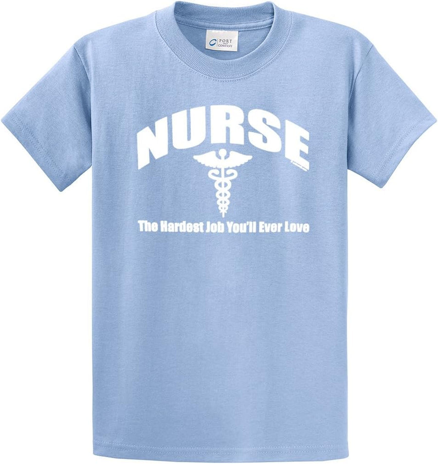 Trenz Shirt Company Nurse T-Shirt Nursing The Hardest Job You Will Ever Love RN LPN CNA Hospital Tee Mens Graphic T-Shirt -