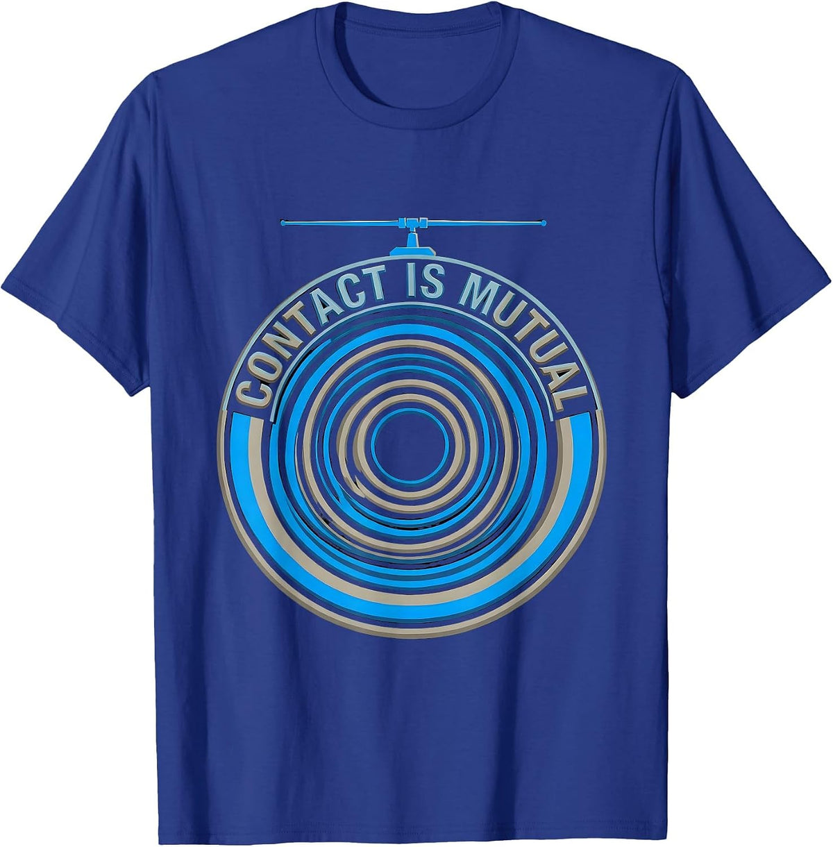Contact Is Mutual Funny Ham Radio Operator Humor T-Shirt - Royal Blue