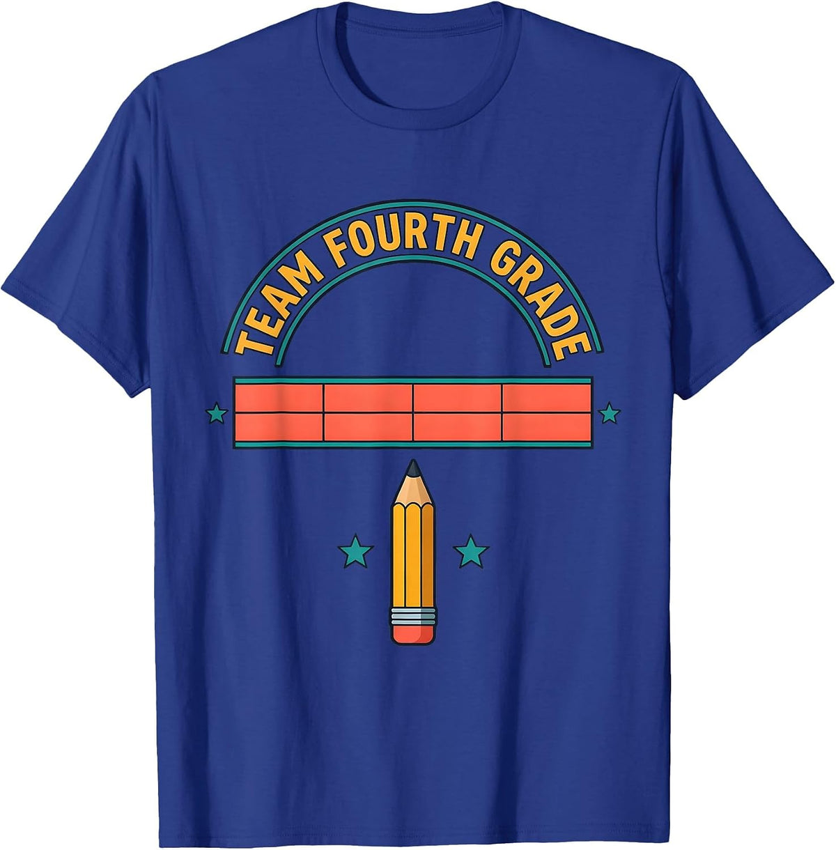 Team Fourth Grade Back To School Student Teacher First Day T-Shirt - Royal Blue