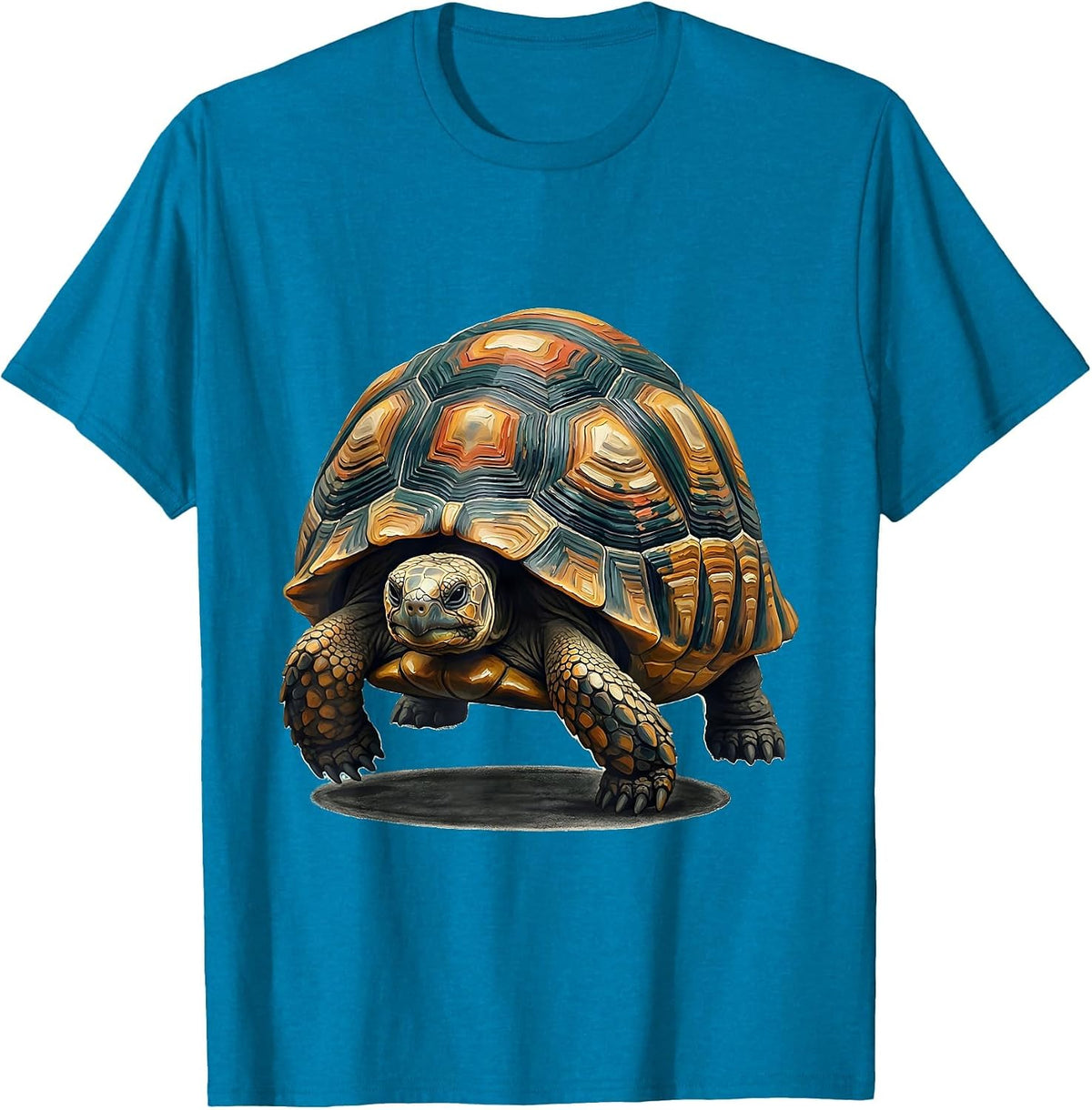 Shrugging Tortoise Funny Turtle Lover Pet Owner Humor T-Shirt - Sapphire Blue