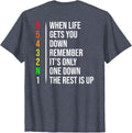 Motorbike Motorcycle Gears When Life Gets You Down T-Shirt - Heather Blue