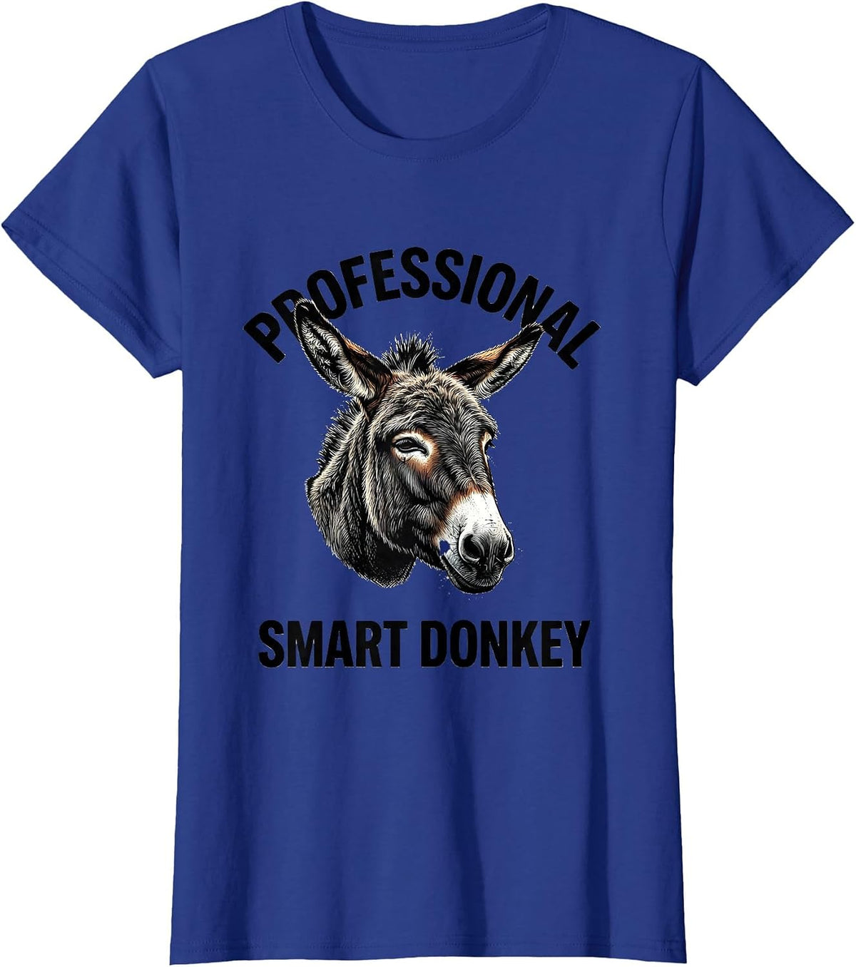 Women's Professional Smart Donkey Funny Farm Animal Humor Donkey T-Shirt - Royal Blue