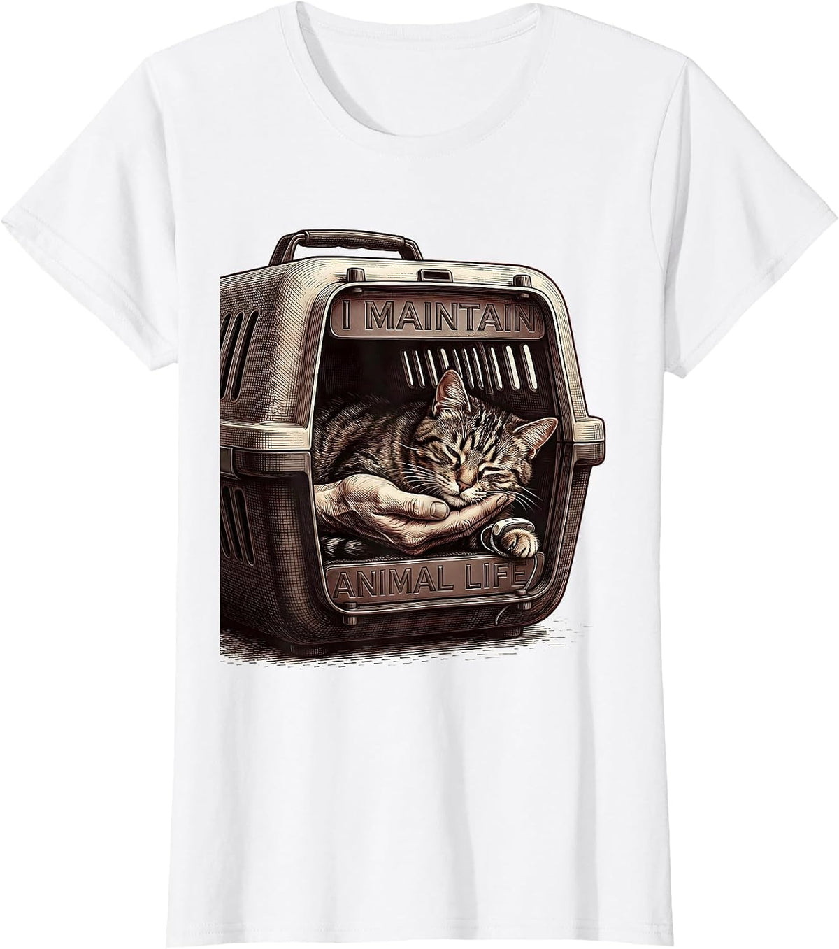 I Maintain Animal Life Funny Vet Tech Veterinary Medicine T-Shirt - White