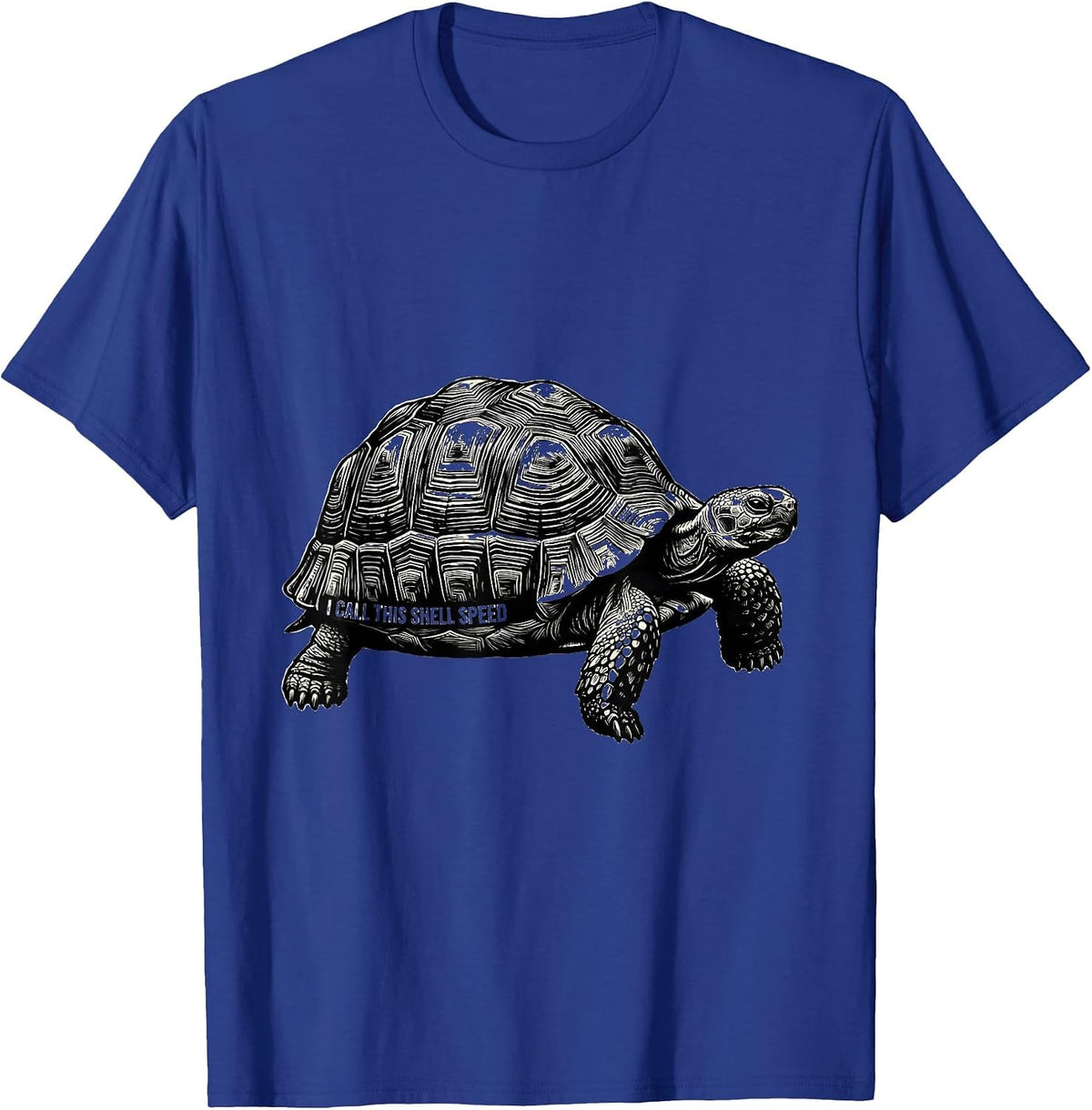 Men's I Call This Shell Speed Funny Turtle Lover Pet Owner Humor T-Shirt - Royal Blue