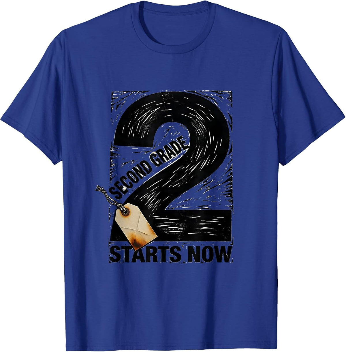 Second Grade Starts Now Cute Kids First Day School T-Shirt - Royal Blue