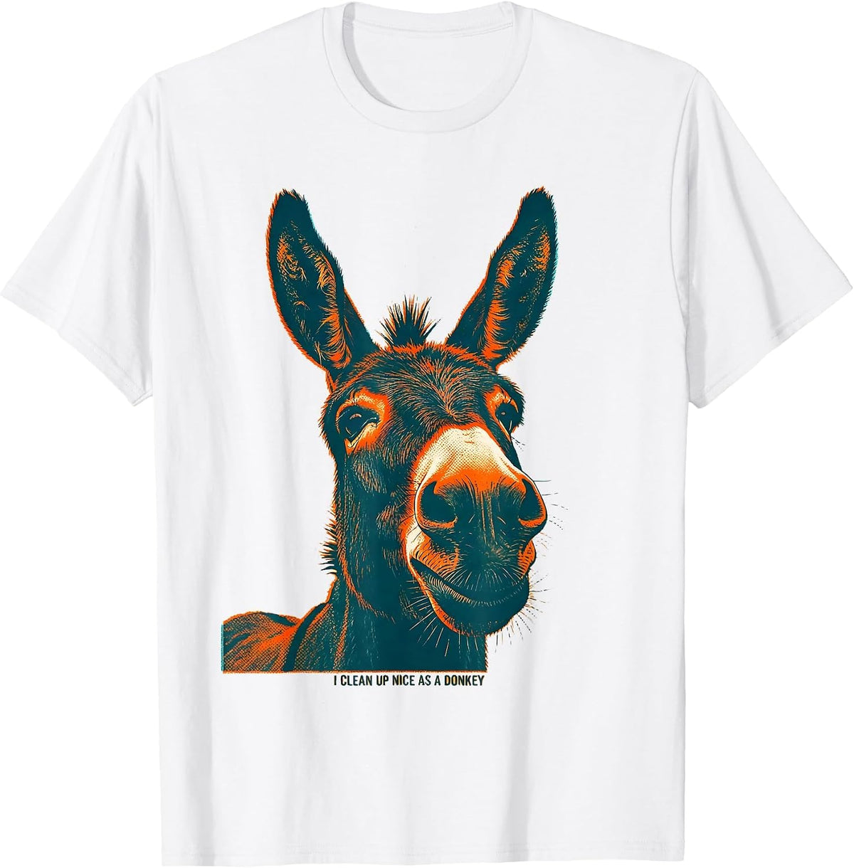Men's I Clean Up Nice As A Donkey Funny Donkey Lover Halloween T-Shirt - White