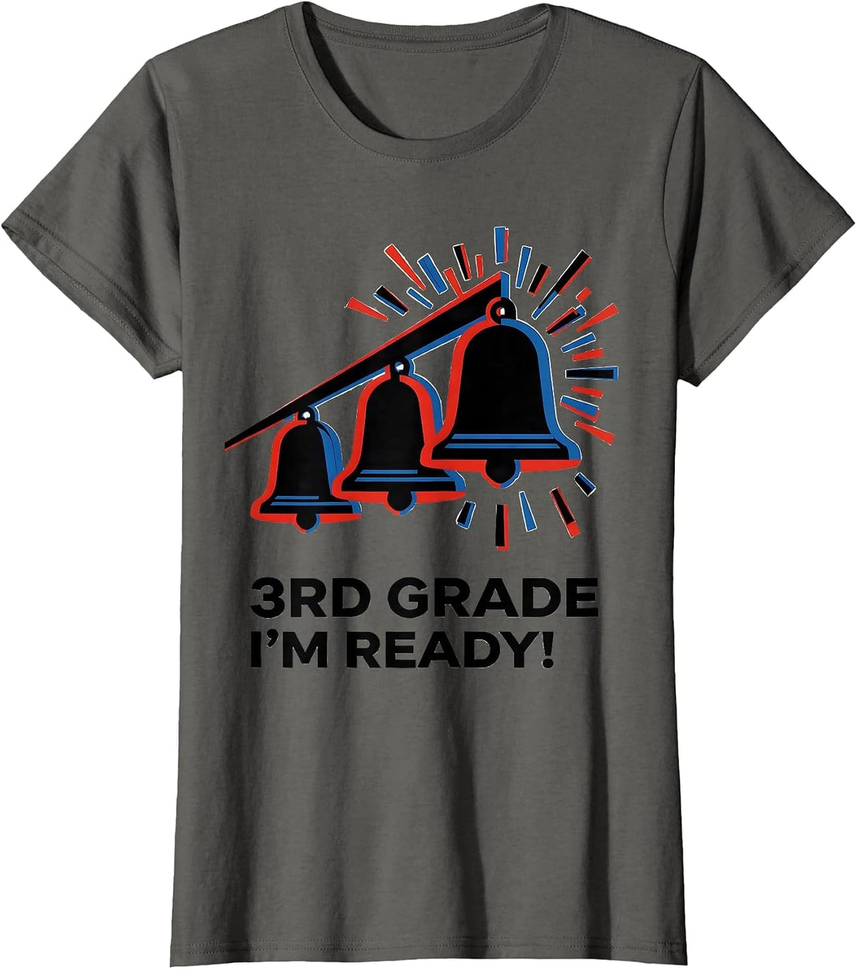 Women's 3rd Grade I'm Ready Playful Back to School First Day T-Shirt - Asphalt Grey