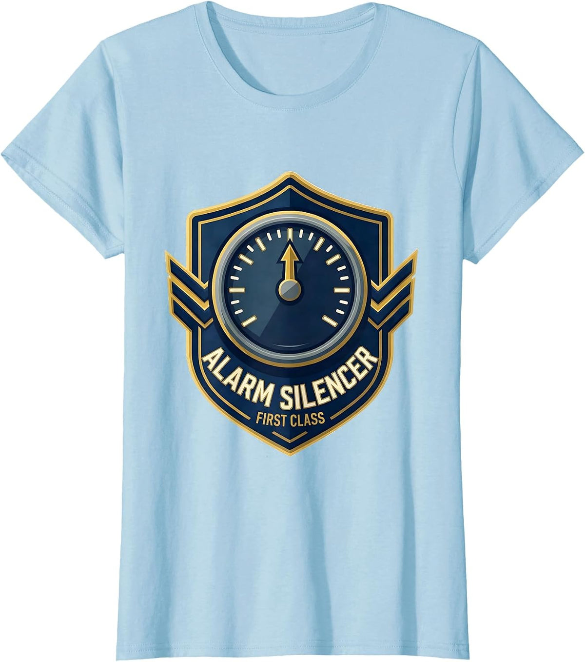 Alarm Silencer, First Class Sports Dialysis Nurse Nephrology T-Shirt - Baby Blue