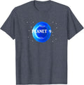 Planet 9 Space & Astronomy T-Shirt - Heather Blue