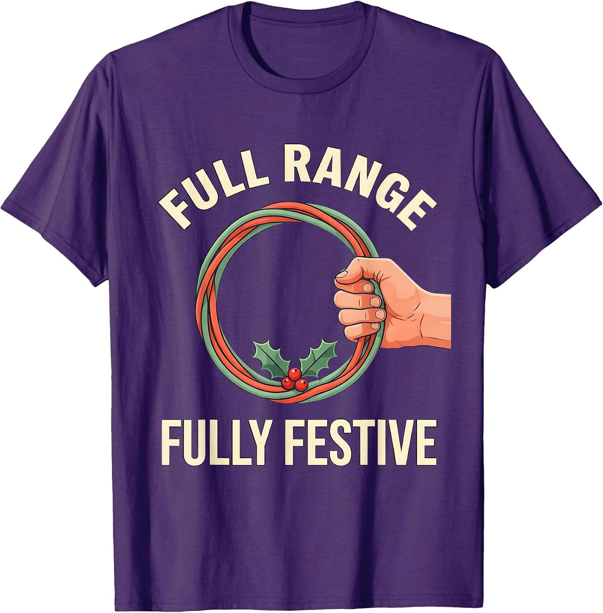 Full Range Fully Festive Physical Therapy Christmas T-Shirt - Purple