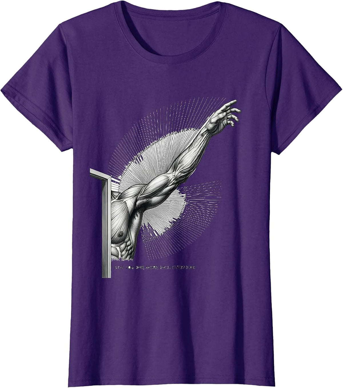 Women's I Give You One More Inch Overhead Funny Physical Therapist T-Shirt - Purple