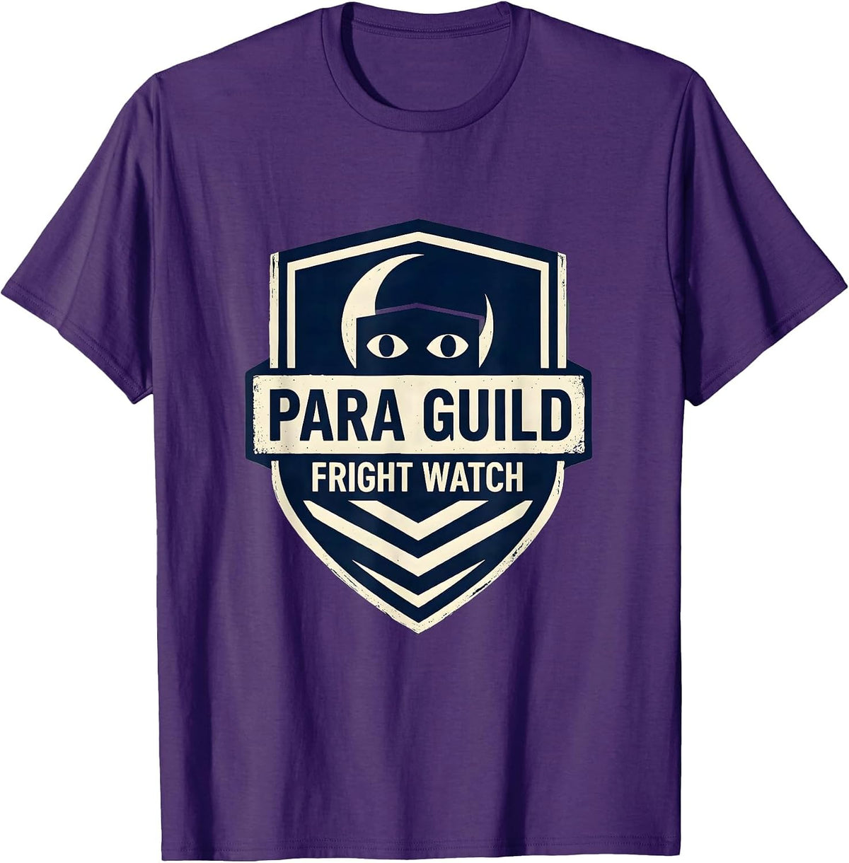 Para Guild Fright Watch Punny Paraeducator Halloween Ghost T-Shirt - Purple