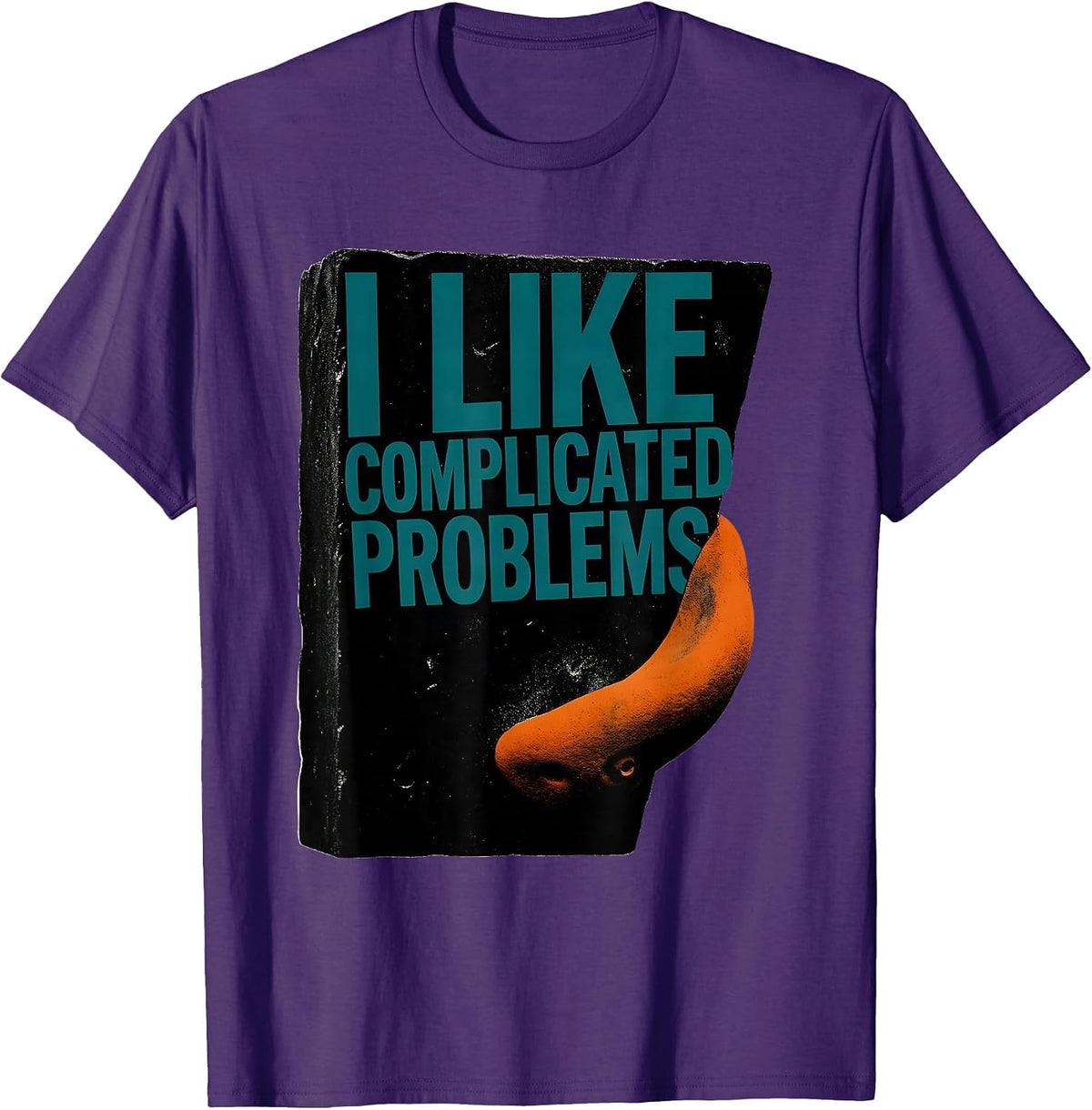 I Like Complicated Problems Funny Rock Climbing Bouldering T-Shirt - Purple
