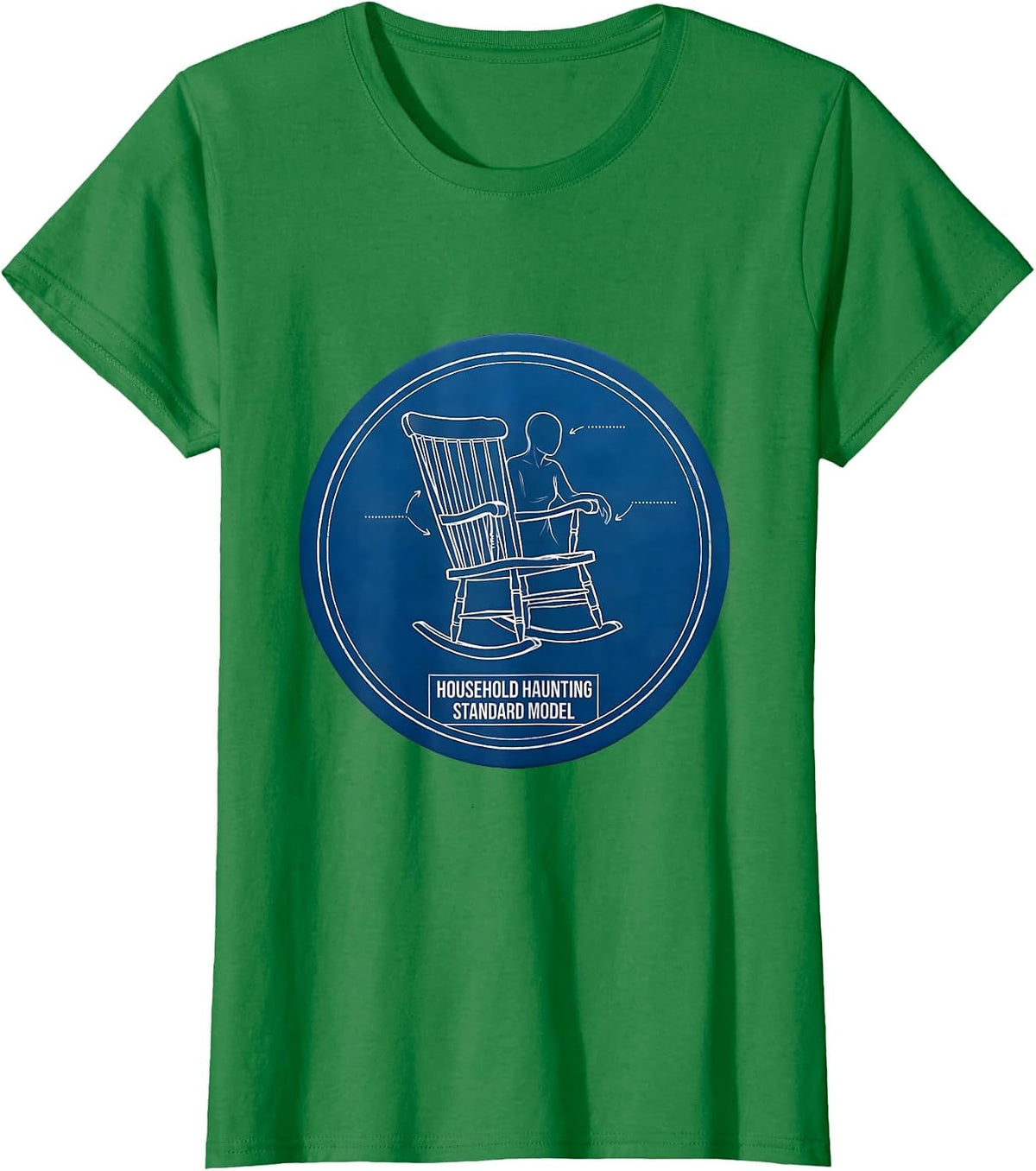 Women's Household Haunting Standard Model Gothic Horror Alt T-Shirt - Kelly Green