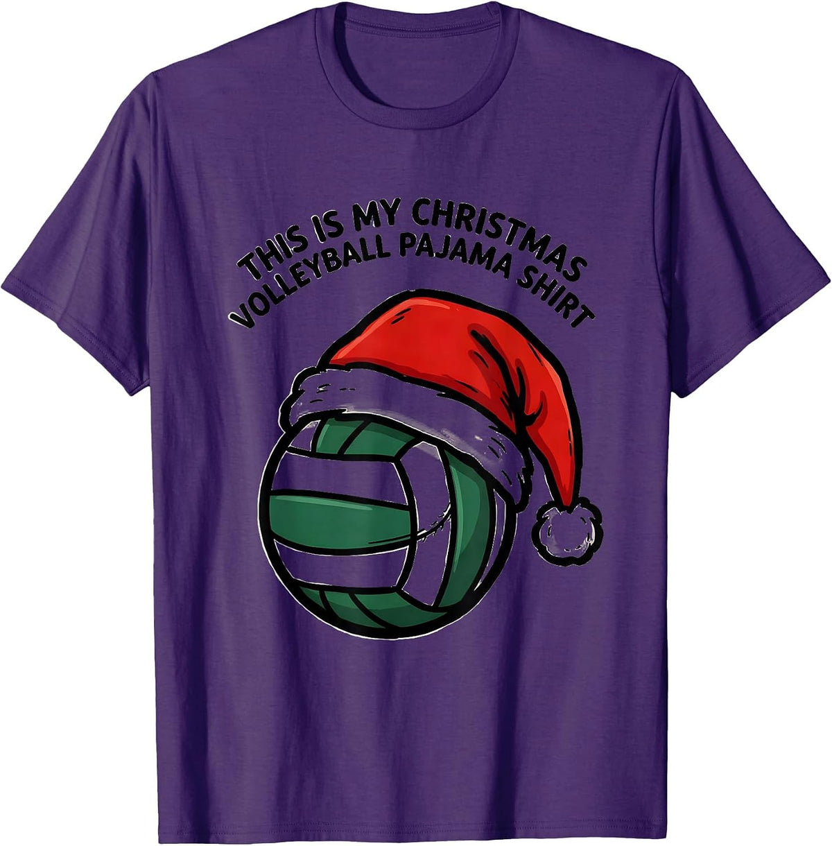 Men's This Is My Christmas Volleyball Pajama Shirt Sport T-Shirt - Purple