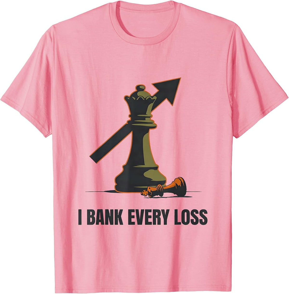 Men's I Bank Every Loss Funny Chess Player Humor Chess Club T-Shirt - Pink