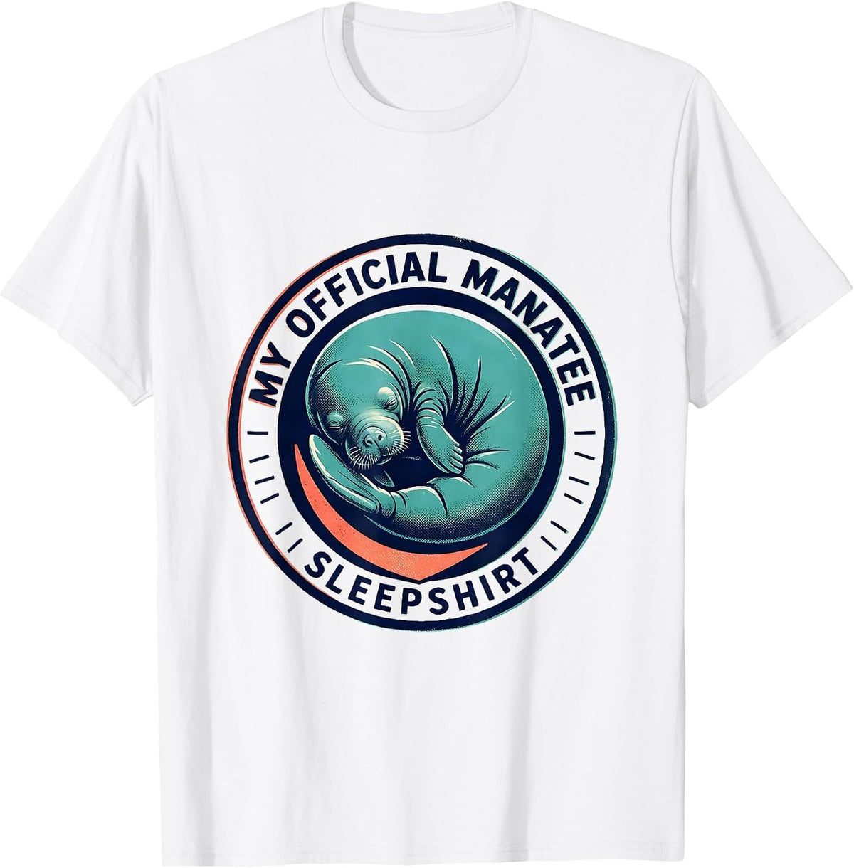 Men's My Official Manatee Sleepshirt Cute Animal Lover Pajama T-Shirt - White