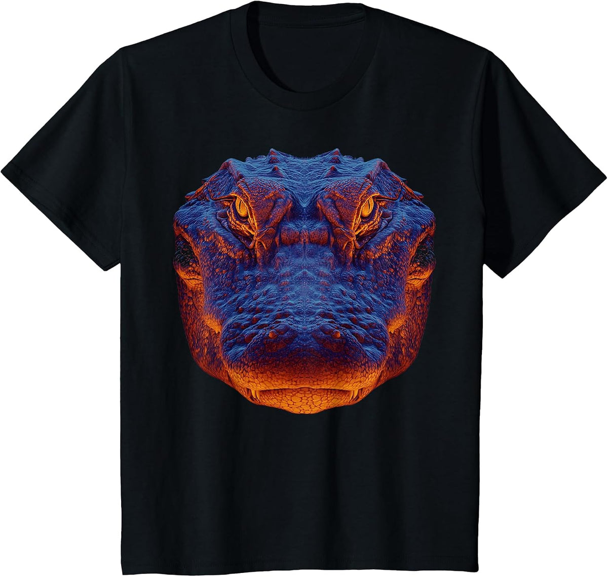 Crocodile Alligator Gator Face T-Shirt - Black