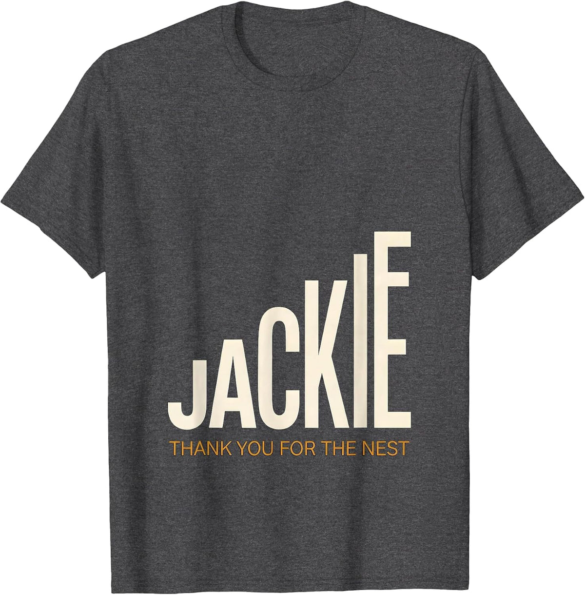 Thank You For The Nest Jackie Memorial Tribute Bald Eagle T-Shirt - Dark Heather Grey