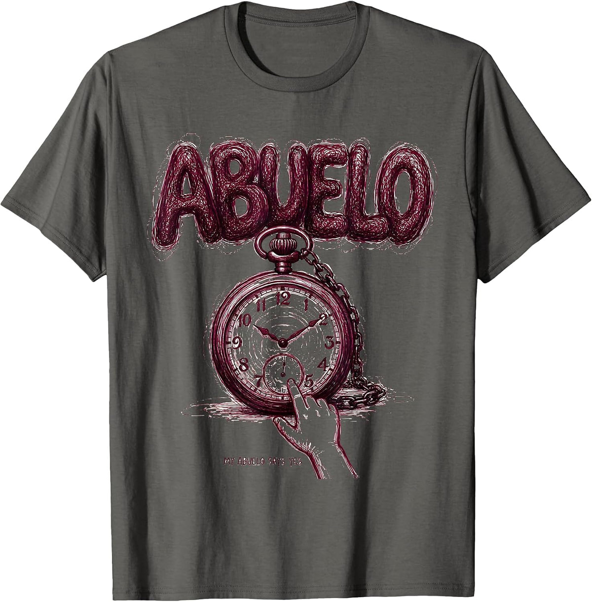 My Abuelo Says Yes Funny Grandparent Day Gift T-Shirt - Asphalt Grey