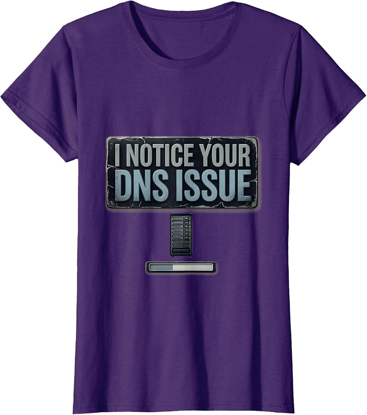 Women's I Notice Your DNS Issue Funny IT Technician Tech Worker T-Shirt - Purple